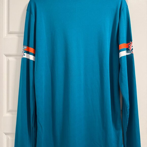 Miami Dolphins Men’s Long Sleeve 1/4 Zip Shirt — Size M (NWT, Authentic NFL) - Picture 5 of 6